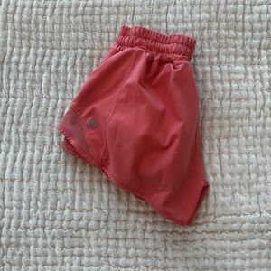 Lululemon pale raspberry hotty hot shorts